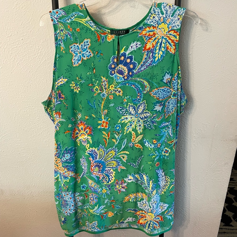 Lauren Ralph Lauren Print Tank Blouse Size 2X